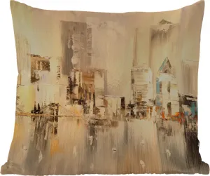 Подушка для улицы - Живопись - Масло - Абстракция - Горизонт - 60x60 см - Устойчива к атмосферным воздействиям - Подушка для отдыха - Декор - Подушка для сна MuchoWow