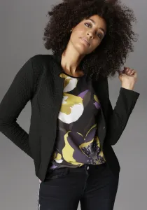 Пиджак Aniston SELECTED со структурой, черный