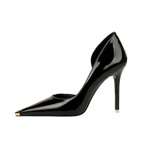 Женские туфли на высоком каблуке BIGTREE черный/белый/красный/бежевый, оранжево-красный