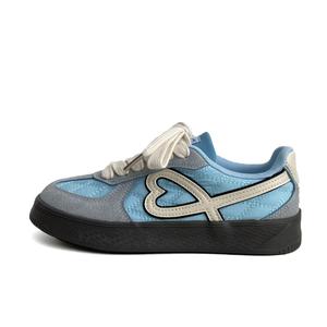 VICTORIA&VERA Женские противоскользящие износостойкие низкие скейтерские кроссовки Light Blue, цвет Light Blue