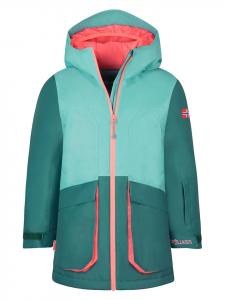Куртка для лыж/сноуборда "Kongsberg" бирюзового цвета Trollkids
