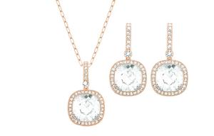 Стильное колье из нержавеющей стали для женщин Swarovski, золото