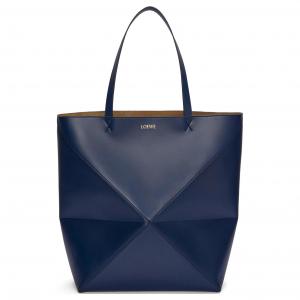 LOEWE Блестящая кожаная сумка-шоппер из коровьей кожи