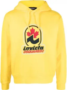 Худи с принтом Invicta и логотипом DSQUARED2, желтый