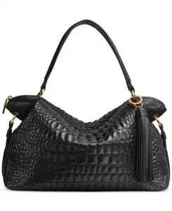 Гленвуд стеганая сумка-сатчел с ручкой сверху и деталью в виде кисточки Donna Karan New York, черный