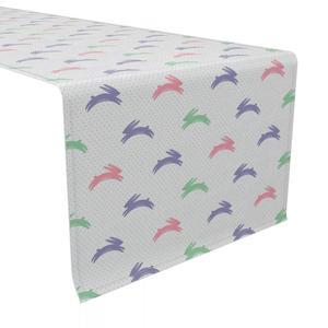 Дорожка для стола, 100 % хлопок, 16x90 дюймов, мини-горошек и кролики