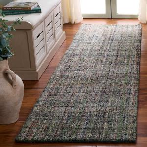 Ковер SAFAVIEH, 69 x 244 см, Abstract Collection, Grey & Black, ручной работы, идеально для гостиной, коридора, прихожей, холла, спальни (ABT151G)