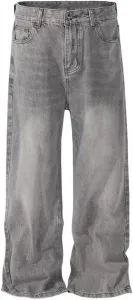 Потертые джинсы прямого кроя unisex SIDUFHAOPKLL