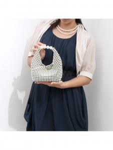 cachecache / Серебряная сумка-тоут с бисером