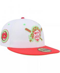 Мужская белая, коралловая бейсболка Pittsburgh Pirates Three Rivers Stadium 30th Anniversary Strawberry Lolli 59FIFTY Fitted Hat New Era