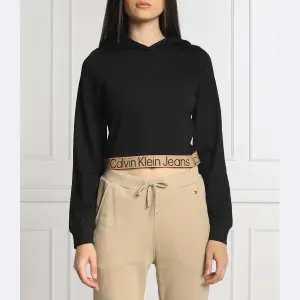 Укороченная толстовка Calvin Klein, черный