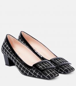 Туфли-лодочки Belle Vivier 45 bouclé Roger Vivier, Nero