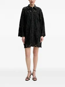 Платье миди с цветочным кружевом Isabelle Blanche, черный
