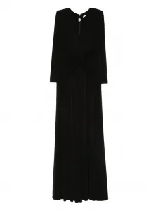 Платье макси с перекручивающимся спереди NISSA, черный