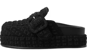 Женские тапочки с закрытым носком на композитной подошве 4,5 см CHARLES&KEITH, черный