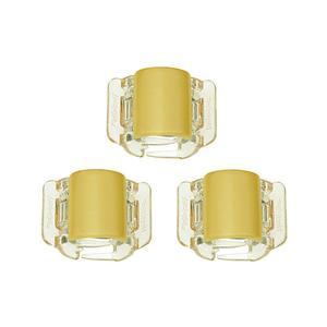Linziclip, Мини-матовые желтые пряжки, 3 шт