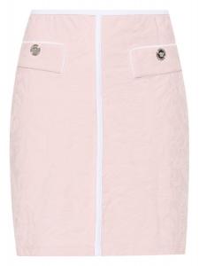 Versace мини-юбка с узорчатым жаккардом, розовый