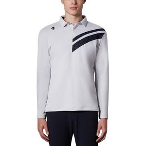 Мужская поло GOLFHEAT NAVI DESCENTE, светло-серый