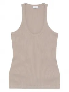 Топ с U-образным вырезом Brunello Cucinelli, коричневый