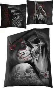 Direct - Комплект постельного белья "Dead Kiss" HE2538 (односпальная кровать) (черный) Spiral