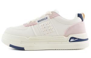 Кеды, скейтборд обувь женская низкая рис/синий/пудра Warrior