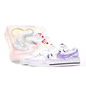 Court Legacy Mechanical Spirit, Sunset Catcher Abrasion Resistant низкие кроссовки для скейтборда женские белый фиолетовый Nike, белый фиолетовый