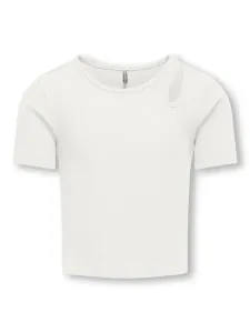 Рубашка KIDS ONLY с короткими рукавами "KOGNESSA S/S CUT OUT TOP BOX JRS NOOS", цвет Cloud Dancer