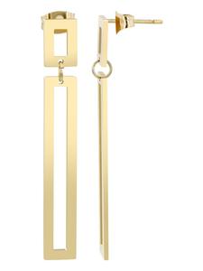 Adeliás Женские серьги - серьги-гвоздики из нержавеющей стали в золотом исполнении