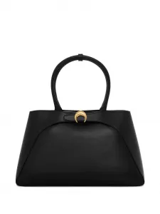 Большая сумка-тоут Aurora из гладкой кожи Marine Serre, черный