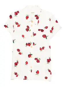 Рубашка с цветочным принтом KHAITE, нейтральный