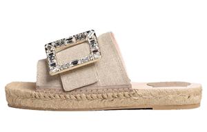 Roger Vivier Женские коричневые шлепанцы Slide