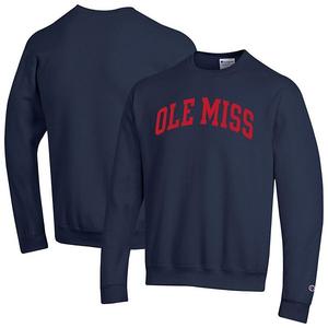 Мужской свитшот с капюшоном navy ole miss rebels basic arch fleece Champion