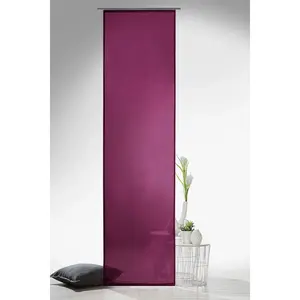 Шторка на панельные каретки Klara, 1 шт., перегородка для комнаты, вид дикой стороны, полупрозрачная, тканевая штора Weckbrodt, Beere