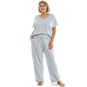 Комплект пижамы Plus size Croft & Barrow, Dutch Geo Pearl Blue