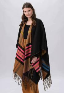 СДЕЛАНО В ГЕРМАНИИ FRAAS КЛЕТОВОЕ ПОНЧО ИЗ КАШМИНКА, цвет camel