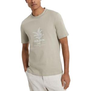 Футболка с логотипом Brunello Cucinelli, зеленый tea коричневый