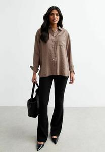 Блуза New Look LONG SLEEVE POCKET, Dark Brown