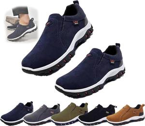 Мужские водонепроницаемые ортопедические прогулочные кроссовки, походные кеды без шнурков, с поддержкой свода стопы, комфорт на весь день для активного отдыха на природе Generic, синий