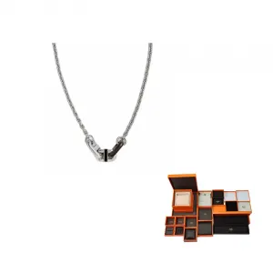 HERMES Серебряное металлическое колье Women's Silver