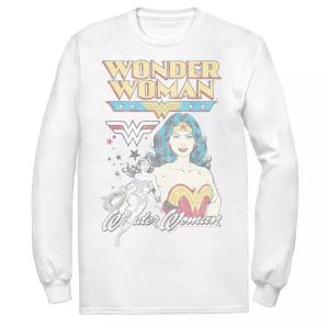 Мужская винтажная футболка с длинными рукавами и рисунком «Чудо-женщина» из комиксов DC Licensed Character