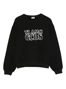Толстовка с графическим принтом Gcds Kids, черный