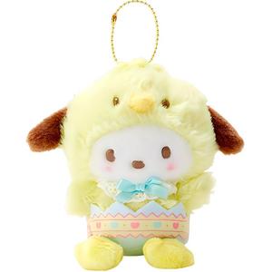 Плюшевый подвесной брелок Pochacco Gudgie Dolls из коллекции пасхальных цыплят высотой 14 см Sanrio