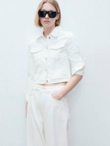 Короткая джинсовая куртка Vicky Mango, White