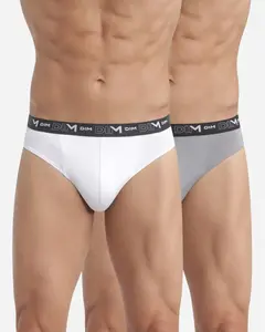 Набор из 2 трусов из эластичного хлопка, базовые и удобные Dim, мультиколор