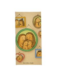 Mr. & Mrs. Panda Пляжное полотенце с изображением семейства ежиков (без слогана) пастельно-голубого цвета