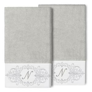 Linum Текстиль для дома Турецкий хлопок Monica Набор из 2 украшенных банных полотенец Linum Home Textiles, N