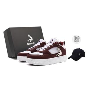 SHAQ Нескользящие, износостойкие, дышащие низкие кроссовки для скейтбординга, мужские, бордового цвета