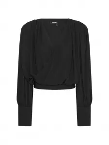 Блузка с длинными рукавами и V-образным вырезом Rotate Birger Christensen, черный