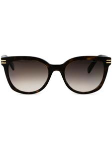 Солнцезащитные очки в квадратной оправе Bvlgari, коричневый