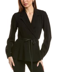 Lafayette 148 New York Блузка с баской, черный